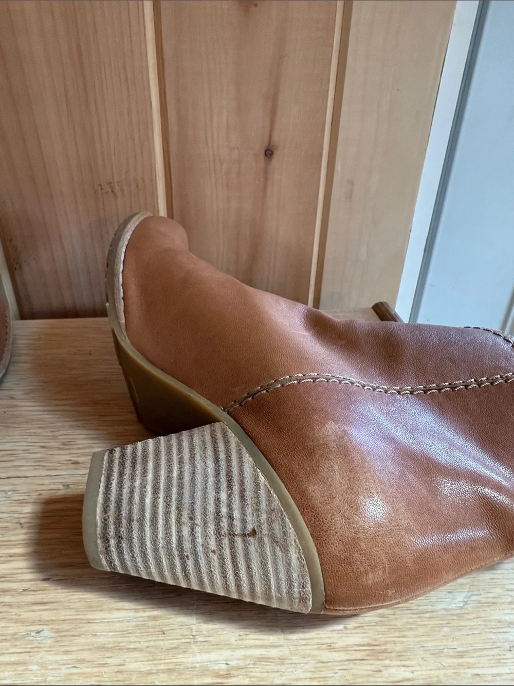 Stuart Weitzman Tan Leather Tassel Ankle Booties